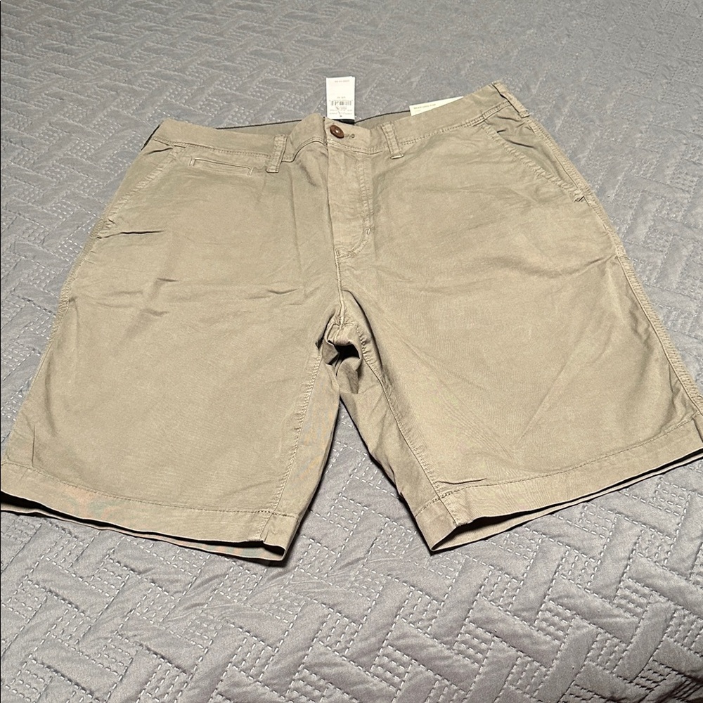 American Eagle Men's Khaki Classic Above the Knee Flex Shorts, NWT’s, Size 33